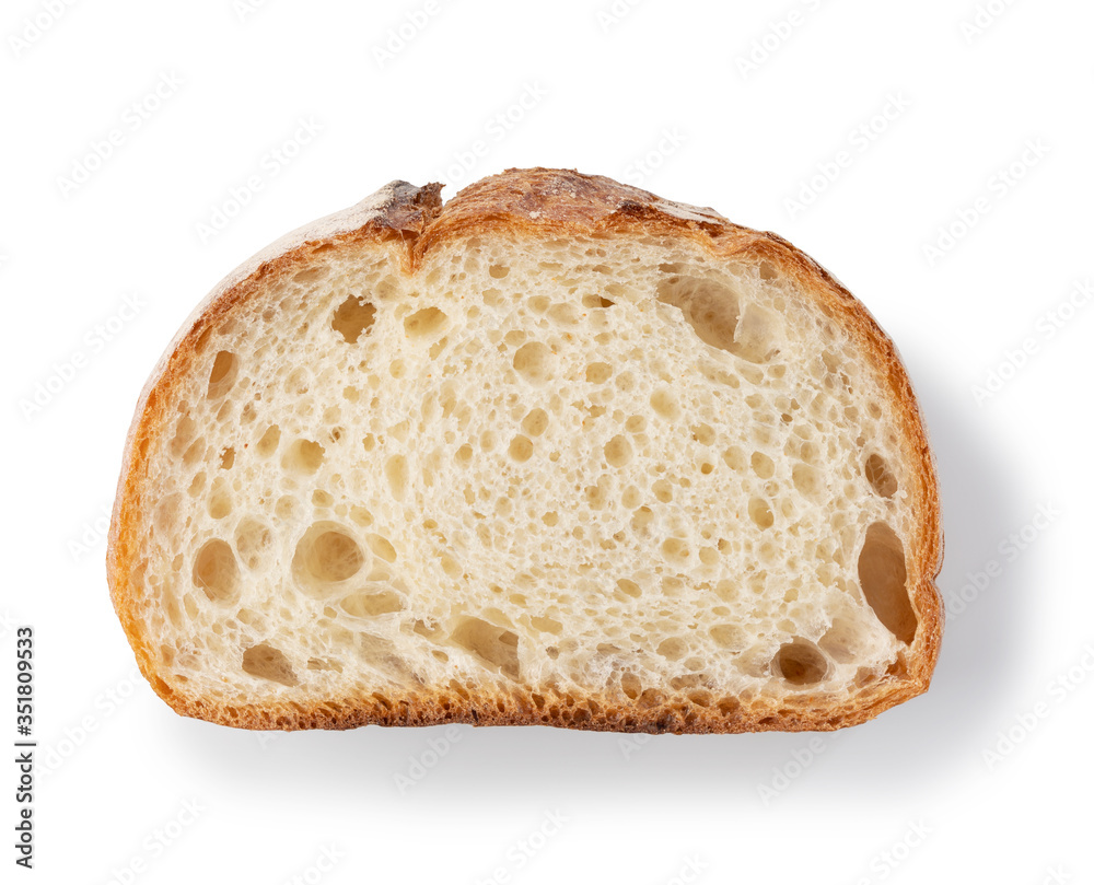 Hard bread placed on a white background