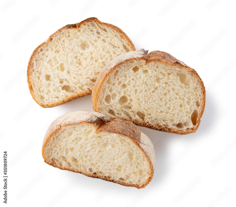Hard bread placed on a white background Hard bread placed on a white background
