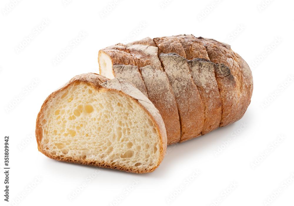 Hard bread placed on a white background Hard bread placed on a white background