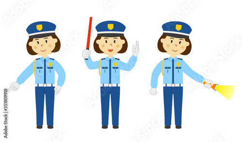人物　警備員　女性