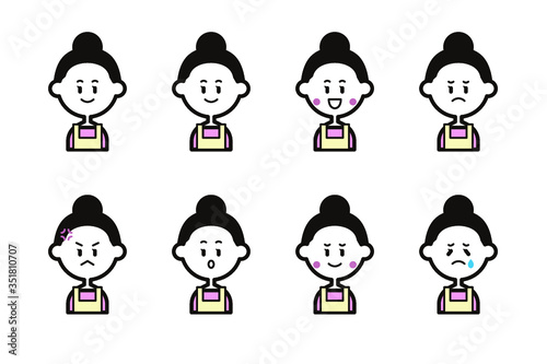 主婦のアイコンセット