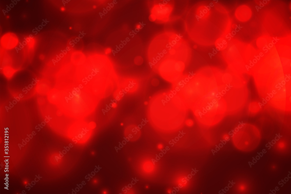 abstract red magical bokeh lights background design