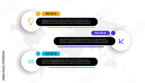 lower third style three business infographic template