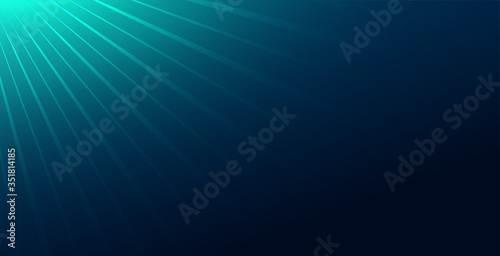 abstract blue background with light rays falloff