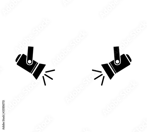 Spotlight vector icon sign symbol.