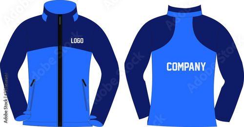 Custom Design Soft shell Jackets template mock up illustrations vector