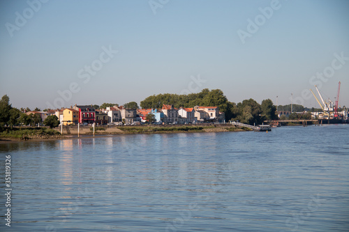 Trentemoult fishermen village near Nantes city, Loire-Atlantique, France