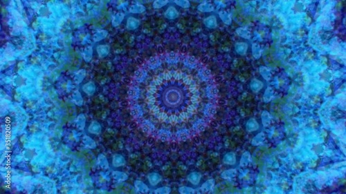 Beautiful Original Art therapy moving Mandala. Seamless loop psychotherapy. Geometric patterns to find or restore a sense of healthy mental balance. For yoga specialist, astrology, art therapist.