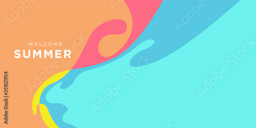 Vector Colorful liquid and fluid background for summer collection