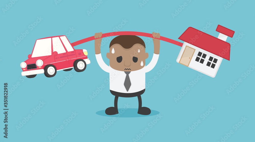 African Businessman who is carrying home and car burdens, debts she can't solve African Businessman who is carrying home and car burdens, debts she can't solve