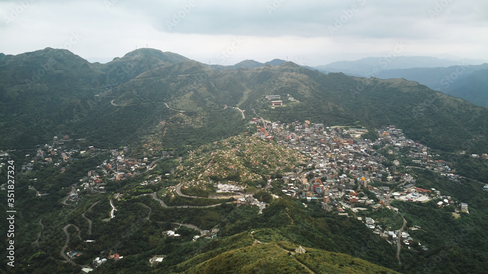 aerial view of mountain