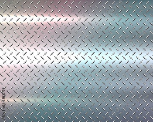 The diamond steel metal sheet texture background