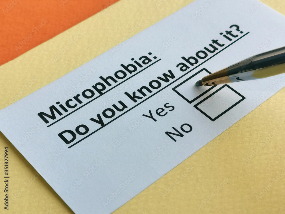 One person is answering question about microphobia. One person is answering question about microphobia.