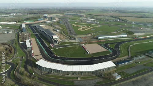 Silverstone, England race track overview from above
