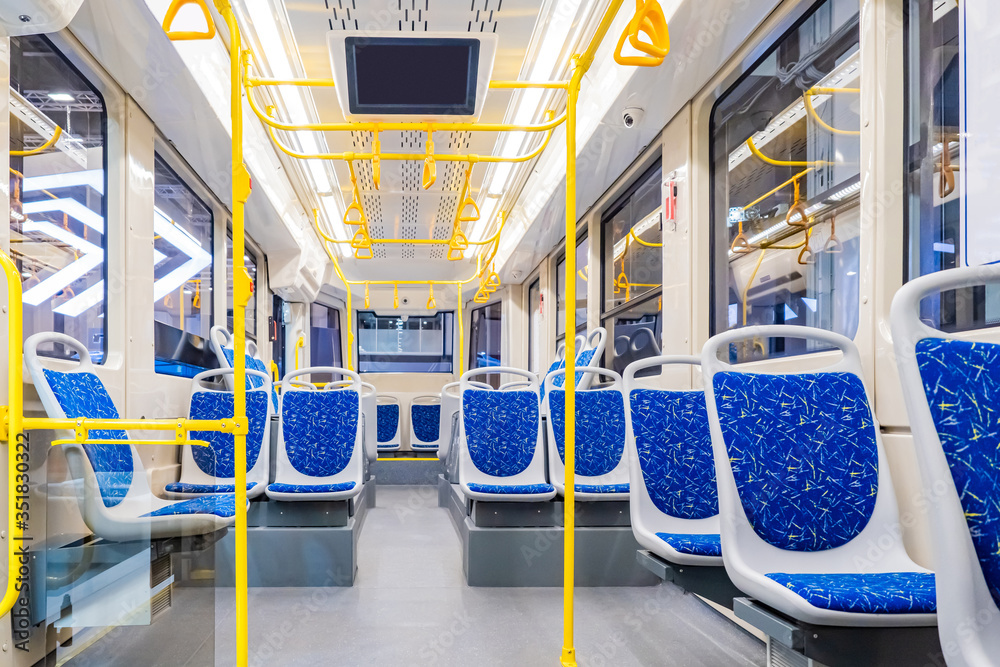 Interior Design Of A Modern Bus Empty Bus Interior Public Transport Interior Design Of A Modern Bus Empty Bus Interior Public Transport