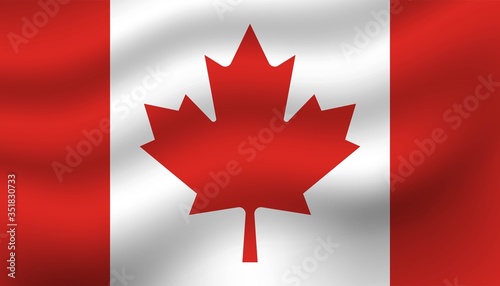 Canada flag maple leaf background template.
