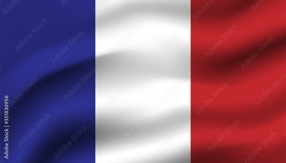 Flag of France background template.