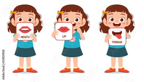 happy cute kid girl body part anatomy