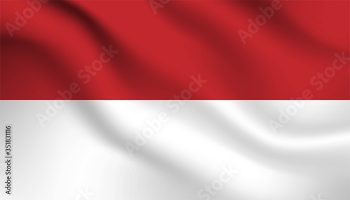 Flag of Indonesia background template.