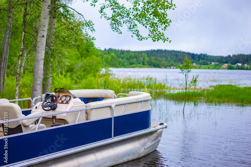 Speedboat on the background...