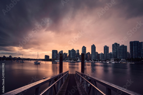 Sunrise dock Vancouver sights
