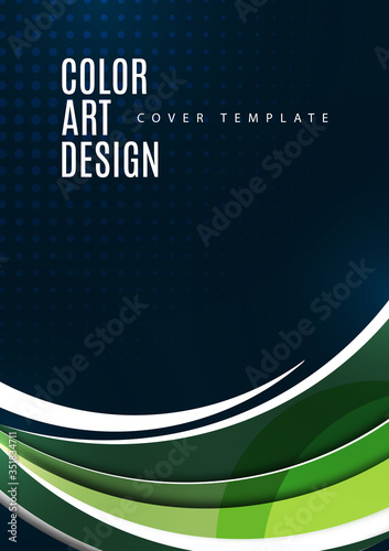 Wallpaper Mural Colorful geometric background. Round smooth elements. Dynamic composition of figures. Modern bright creative design. Vector Torontodigital.ca