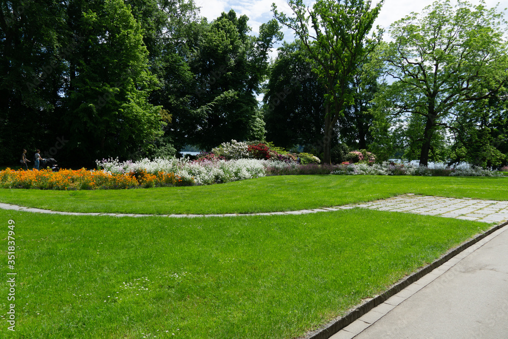 Obraz premium Flower island mainau at lake constance