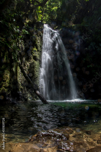 Fototapeta Naklejka Na Ścianę i Meble -  walk and discover the prego salto waterfall on the island of sao miguel, azores