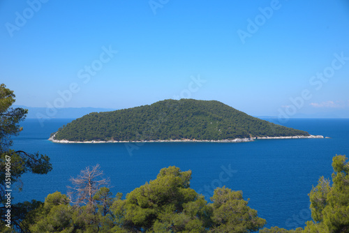  Skopelos  Greece 5 23 2020. Kastani beach  ready for the tourist season  summer 2020