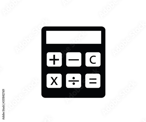 Vector - Calculator vector icon isolated on white background, Calculator logo concept