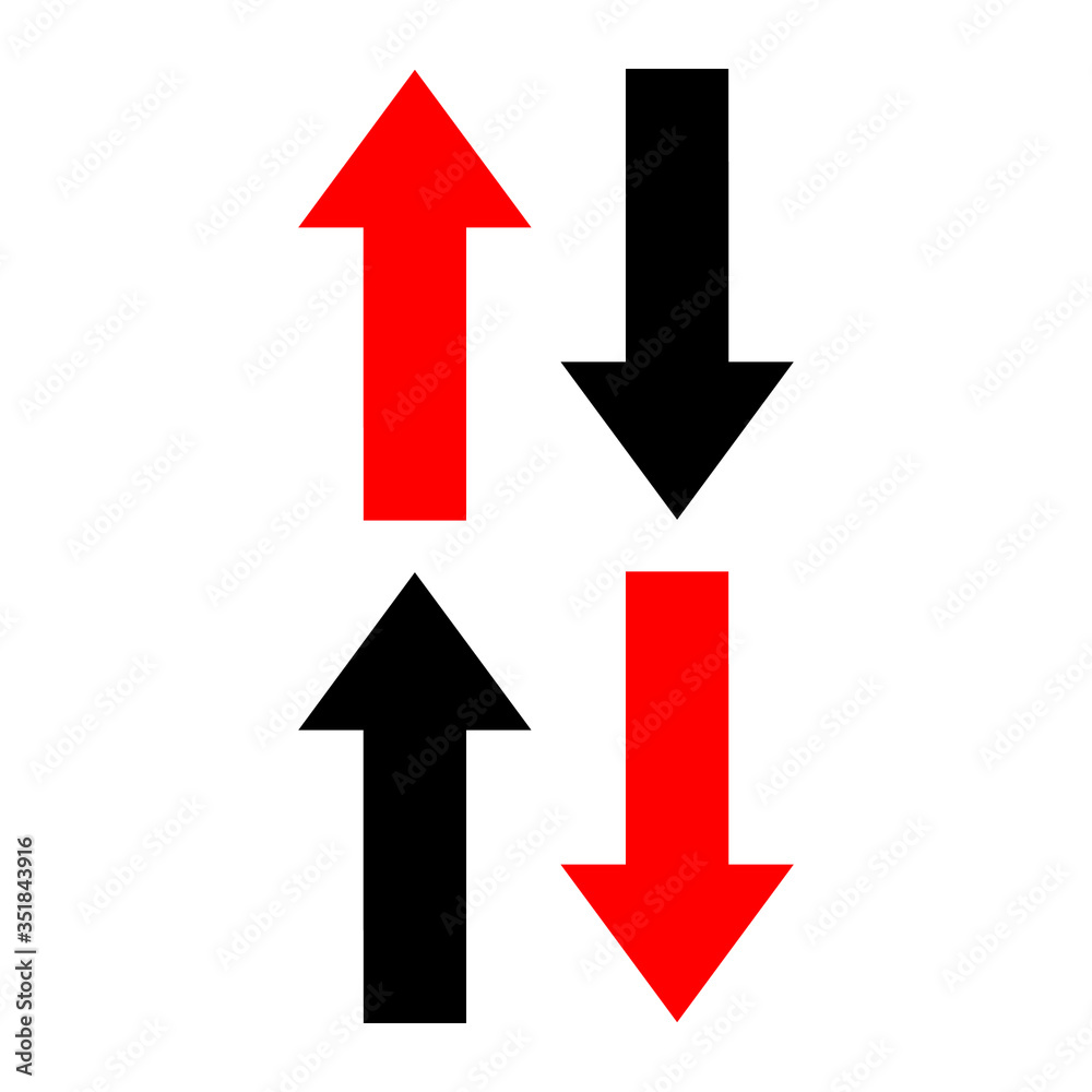 red and black arrows red and black arrows