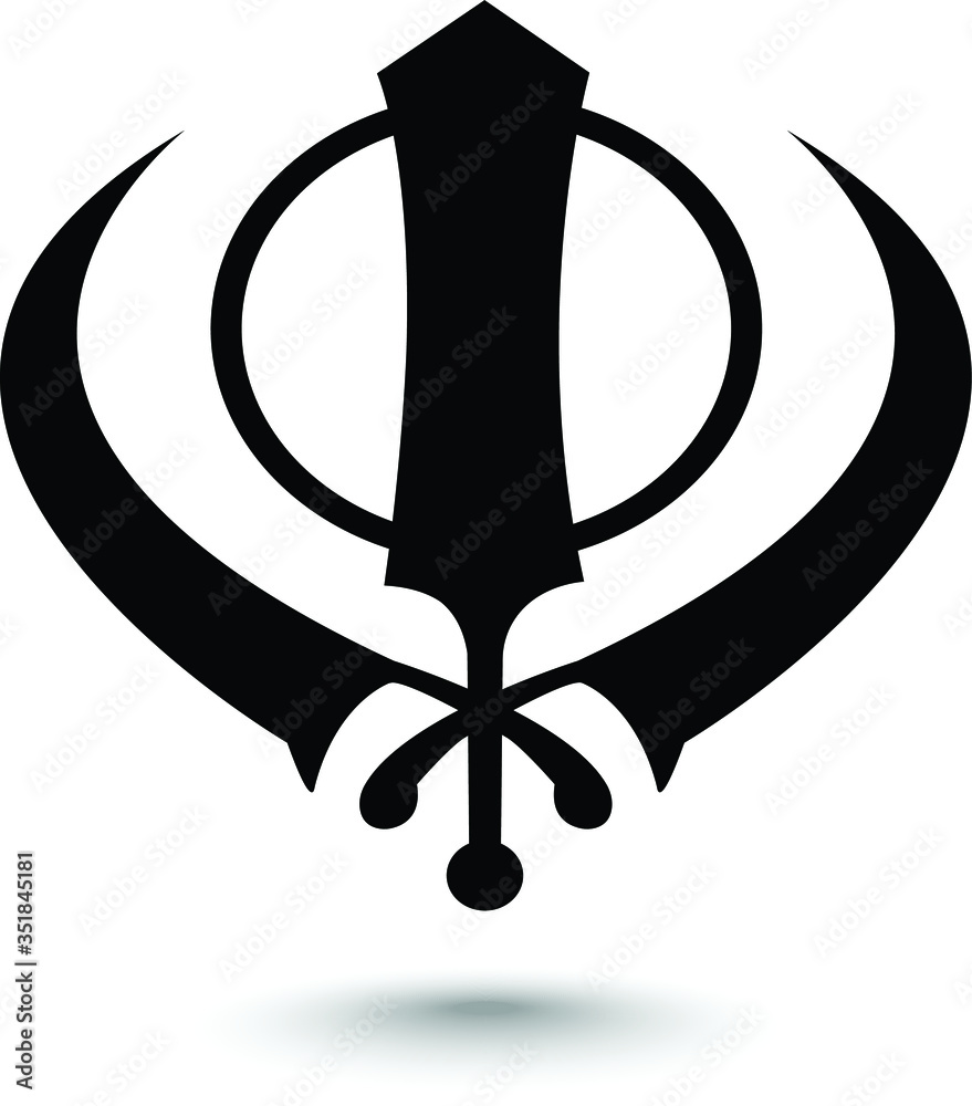 easy to use illustration vector icon of Sikhism symbol Khanda Sahib ...