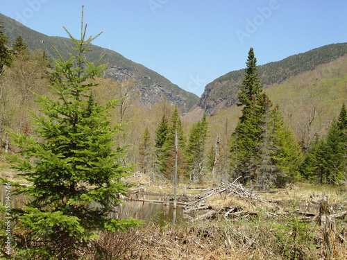 Smugglers Notch in May in Vermont