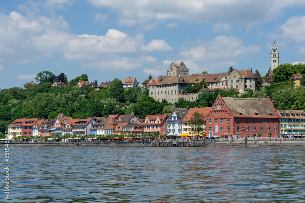 Lake promenade Meersburg at lake constance in Germany Lake promenade Meersburg at lake constance in Germany
