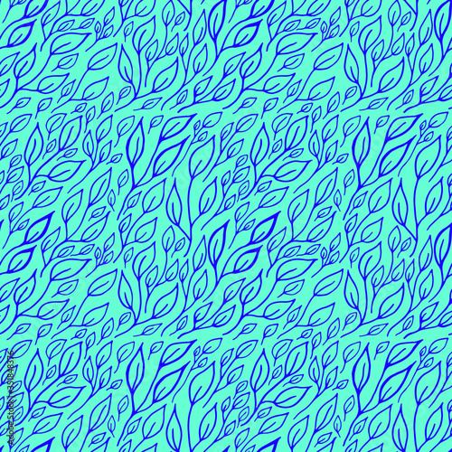 abstract seamless background with plants fabric print vector illustration