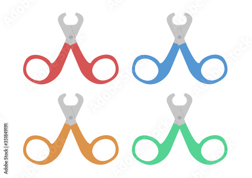 dog nail trimming / Clipping fingernail vector