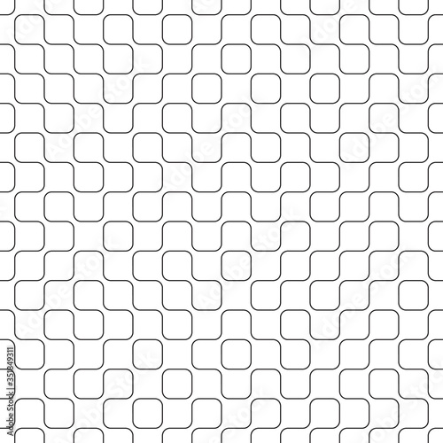 Abstract geometric truchet pattern. Seamless geometric pattern
