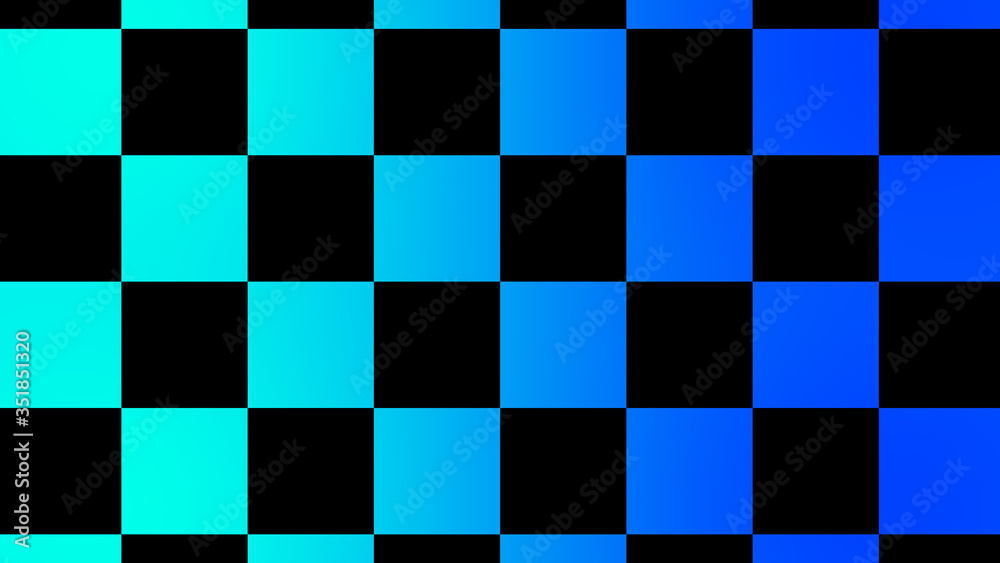 Amazing checker board,New blue & cyan color chessboard abstract