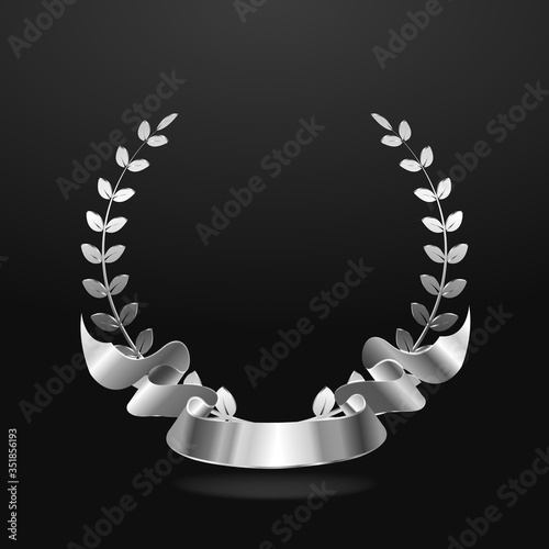 ribbon and beautiful silver wreaths