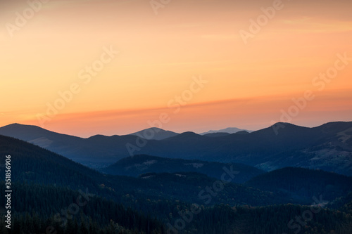 sunset in the mountains © Serhii