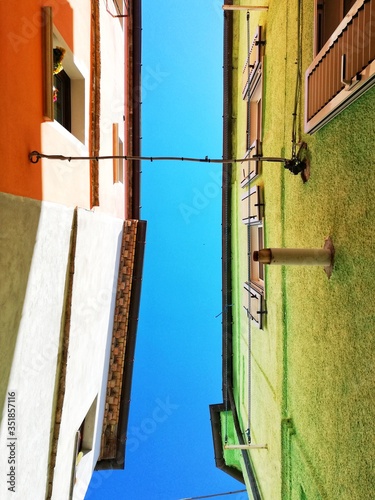 Glimpse of the sky between the houses of the historic center of Spoltore photo