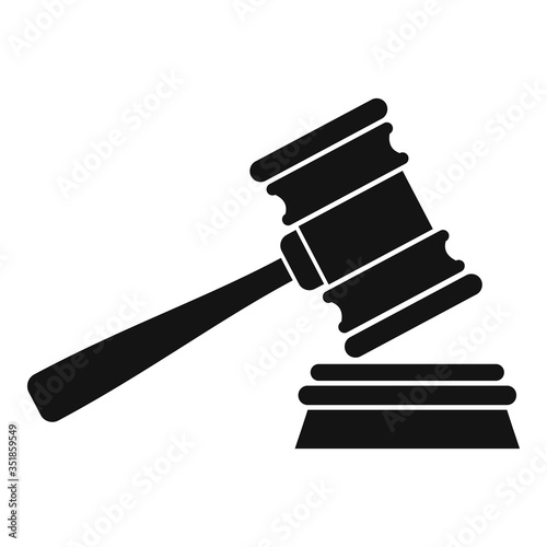 Money wash gavel icon. Simple illustration of money wash gavel vector icon for web design isolated on white background