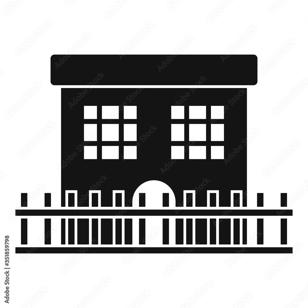 Money laundering prison building icon. Simple illustration of money laundering prison building vector icon for web design isolated on white background