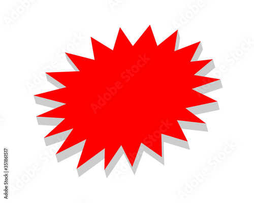 stickers red for discount price message, chat label serrated shape, sticker star label for sale promotion, comic speech bubbles, serrated sticker for sale text promotion, stickers for new offer promo