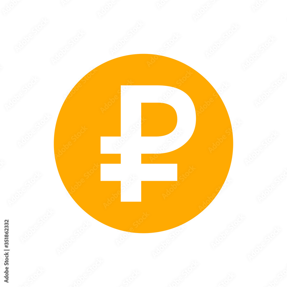 ruble currency coin orange for icon isolated on white, russia ruble money for app symbol, simple flat russian ruble money, currency digital ruble coin for financial concept ruble currency coin orange for icon isolated on white, russia ruble money for app symbol, simple flat russian ruble money, currency digital ruble coin for financial concept