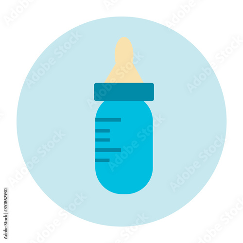 Baby bottle icon vector.Isolated illustration.
