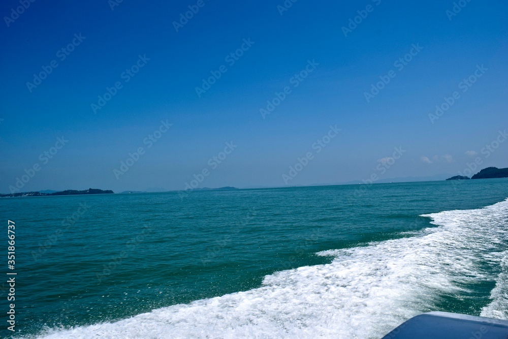 The sea and the blue sky in Phuket.