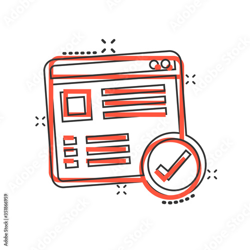 Free Download To do list icon in comic style. Document checklist cartoon vector illustration on white isolated background. Notepad check mark splash effect business concept. - GFXLoad