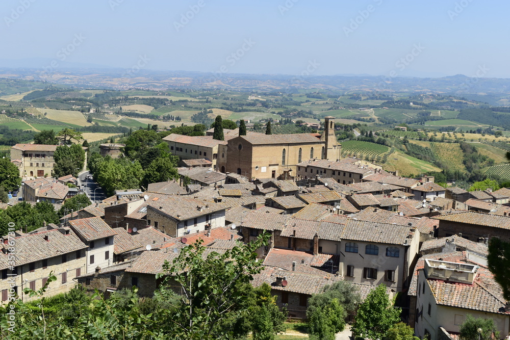 panoramic view of San Gimignano tuscany italy