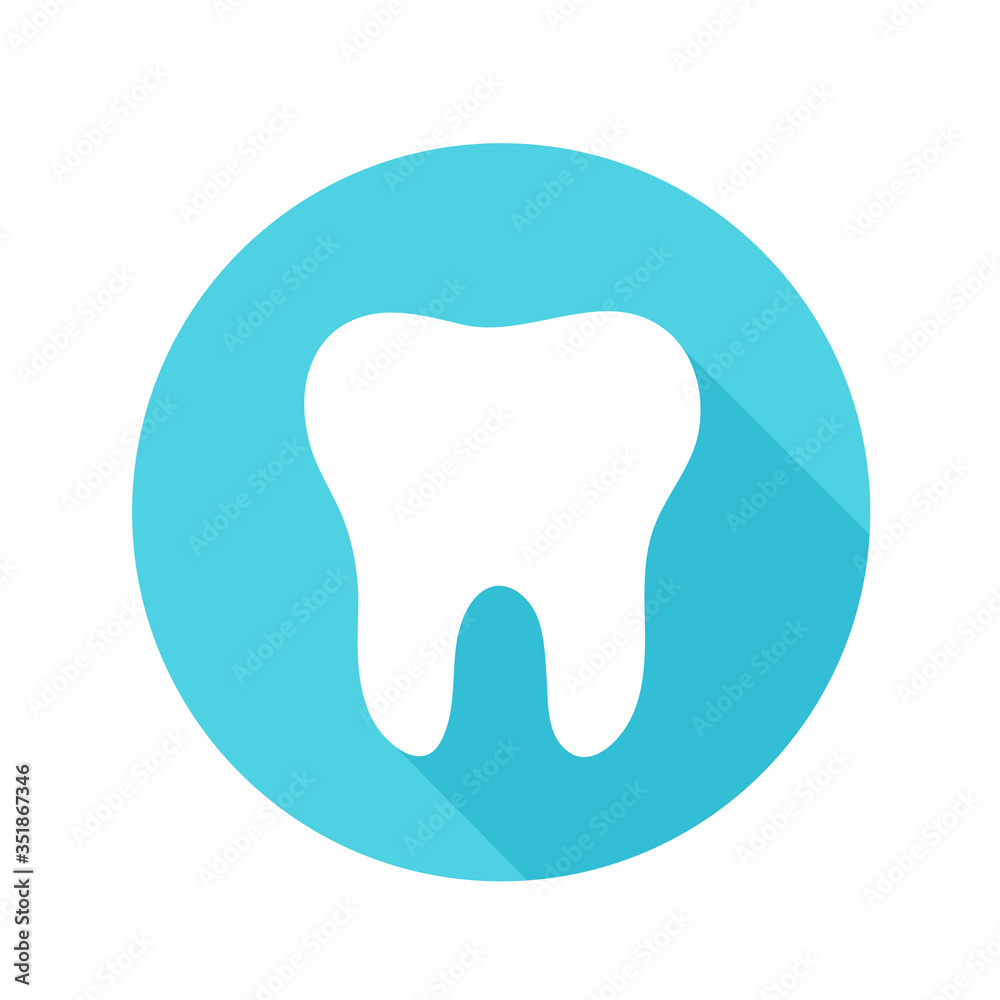 Calcium icon. White teeth placed on a blue circle background Calcium concept that helps maintain bones and teeth. Calcium icon. White teeth placed on a blue circle background Calcium concept that helps maintain bones and teeth.